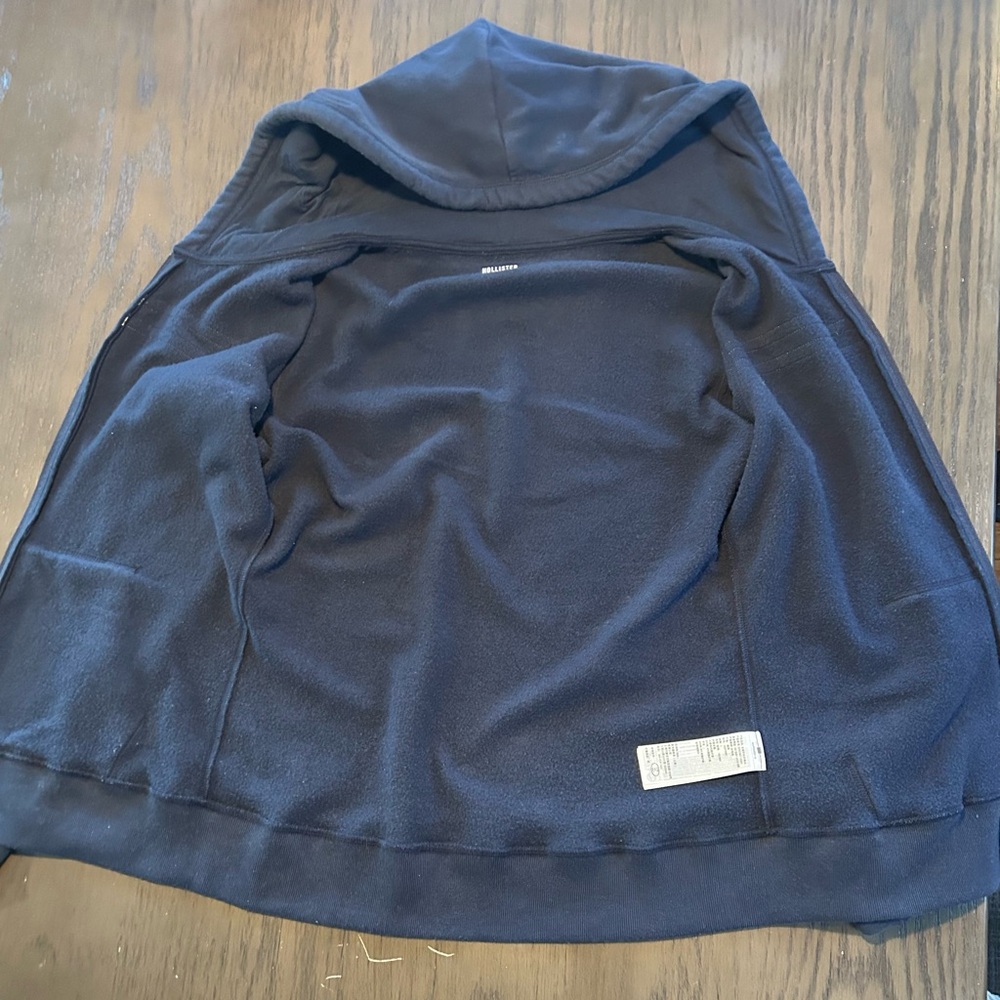 Hollister Navy Blue Zip Up Hoodie - Picture 4 of 8